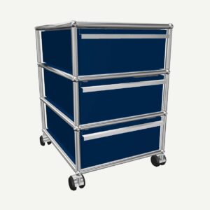 USM Haller Rollcontainer enzianblau A6/A6/A6