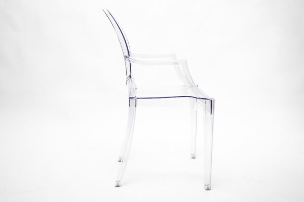 Kartell Louis Ghost Armlehnstuhl glasklar transparent Profilansicht