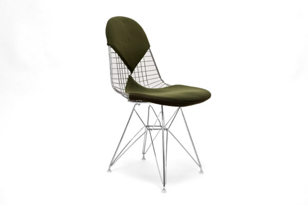 Vitra Wire Chair DKR Stoff olivgrün