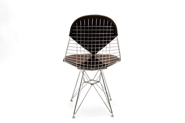 Vitra Wire Chair DKR Stoff braun Ansicht von hinten