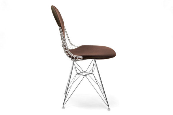 Vitra Wire Chair DKR Stoff braun Profilansicht