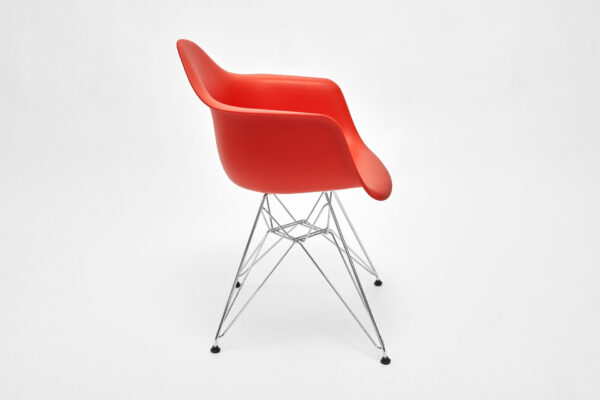 Vitra Eames Plastic Armchair DAR rot (neue Höhe) Profilansicht