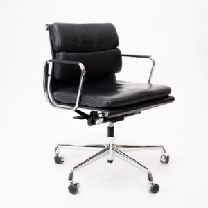 Vitra Alu Chair EA 217 Leder dunkelgrau